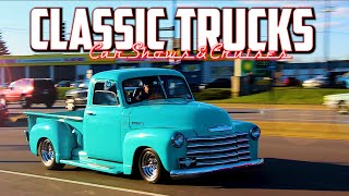 INCREDIBLE CLASSIC TRUCKS Over an HOUR of JUST TRUCKS Classic Car Shows USA Car Shows [upl. by Cathleen]