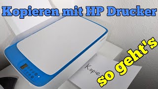 Kopieren mit HP Drucker HP Deskjet 3639 kopieren Dokumente kopieren [upl. by Martinson269]