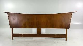 George Nakashima Style Mid Century Walnut King Headboard [upl. by Kitty]