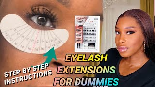 DIY EYELASH EXTENSIONS AT HOME  Affordable Beginner Friendly  Kiss Coutour Lash Mapping Kit [upl. by Esyak]