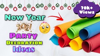 New Year Decoration Ideas 2022How to Make Happy New Year BannerDIY New Year Party Decoration Ideas [upl. by Htennek987]