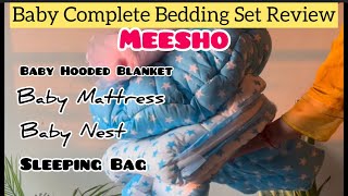 Baby Bedding Set Baby Mattress  Baby net Baby carrier Baby Blanket Meesho baby Products haul [upl. by Nosle106]