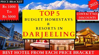 Top 5 Best Budget Resorts In DARJEELING  Rs 1000 to 5000  Darjeeling Hotels And Homestays [upl. by Proctor]