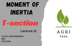 Engineering Mechanics  Moment of inertia of Tsection  Semester 12  GATE  SSC JE [upl. by Filomena]