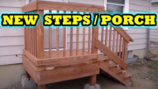 How to build freestanding porch  steps  deck HOME DEPOT DIY [upl. by Mason263]