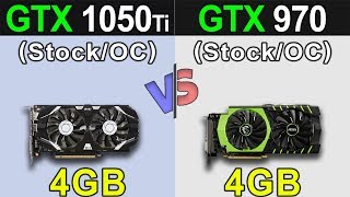 GTX 1050 Ti Vs GTX 970  Stock and Overclock  New Games Benchmarks [upl. by Hairim]