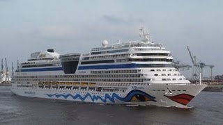 AIDAstella verläßt Hamburg am 17042013  Kreuzfahrt Nordeuropa 7 Kurzreise [upl. by Stepha704]