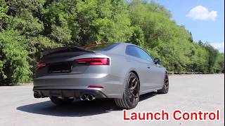 Custom Unlimited Audi A5 B9 20tfsi custom exhaust axelback on Flowmaster mufflers [upl. by Akimot130]