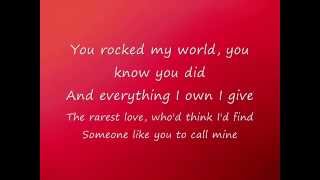 Michael JacksonYou Rock My World Lyrics [upl. by Yasui322]