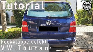 Heckklappe defekt Heckklappe reparieren VW Touran [upl. by Neona960]