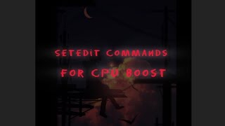 Setedit Commands CPU Booster V1  Optimize CPU🖇️ Boost performance by  Setedit Codes🌀 Sk tweaks [upl. by Rai]