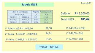 Cálculo da Contribuição ao INSS [upl. by Aidualc]