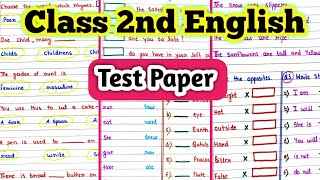 Class 2 English Half Yearly Exam PaperClass 2 Half Yearly Exam PaperEnglish Worksheet for Class 2 [upl. by Hersh668]