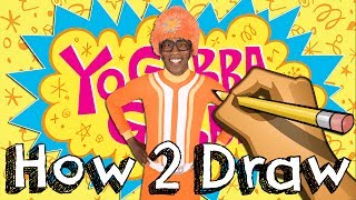 How To Draw DJ Lance From Yo Gabba Gabba  Drawing Coloring Learning  JUNIORS TOONS [upl. by Romelle599]