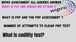 What is prp assessment  what is pjp  codility test  wipro fresherjob prpassesment pjp [upl. by Medarda152]