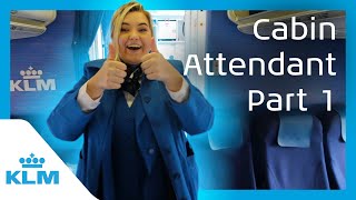 Cabin Attendant For A Day  Part 1  Intern On A Mission  KLM [upl. by Ursala583]