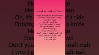 IV entertainment mizzo only you Let me love you lyrics Justin Bieber song shorts lyrics viral [upl. by Ainitsirk438]