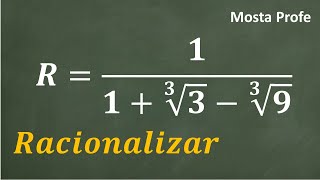 Racionalizar Fracción Denominador con dos Raíces Cubicas Racionalización Radicales 5 [upl. by Utham]