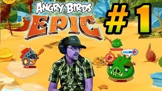 Lets Play Angry Birds EPIC PART 1 Saving CHUCK iOS Gameplay  SHOUT OUTS [upl. by Onairotciv]