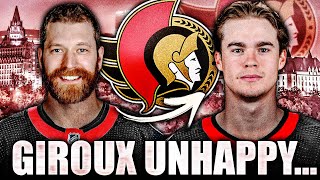 SENS NEWS CLAUDE GIROUX UNHAPPY WITH RIDLY GREIGS GOAL [upl. by Morette]