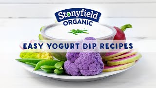 Easy Yogurt Dip Recipes  Ranch Dill and Tzatziki [upl. by Sonafets]