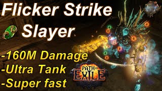 325 160M Damage Flicker Strike Giga Tank  Path of Exile Best build [upl. by Nedi653]