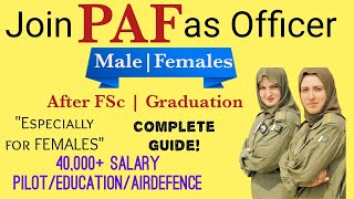 Join PAF Pak Air Force after FSc or Graduation MaleFemale educationandhappiness [upl. by Aihsak188]