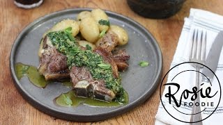 Hogget Lamb Loin Chops with Salsa Verde  Rosie Foodie [upl. by Drolyag519]