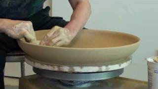 5 Throwing a Large Platter on the Pottery Wheel with HsinChuen Lin [upl. by Lali]