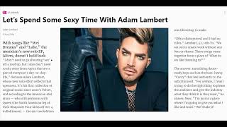 Adam Lambert talked to Us weekly about his new EP AFTERSfull interview below [upl. by Maurizia55]