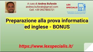 PREPARAZIONE PROVA INGLESE ED INFORMATICA CONCORSI PUBBLICI [upl. by Finah]