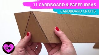 DIY 📦 👌 11 Cardboard amp Paper Ideas  Cardboard crafts [upl. by Mastrianni386]