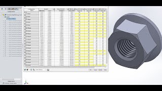 SolidWorks Configuration Tables With Equations [upl. by Ruzich111]