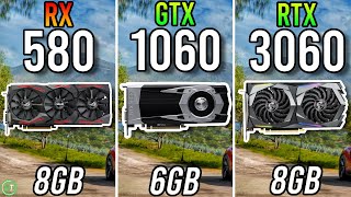 RX 580 8GB vs GTX 1060 6GB vs RTX 3060  Tested in 2024 [upl. by Sucramd199]