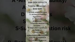 SSRI SIDE EFFECTS [upl. by Gruchot]