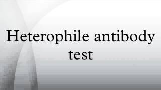 Heterophile antibody test [upl. by Johnathan553]