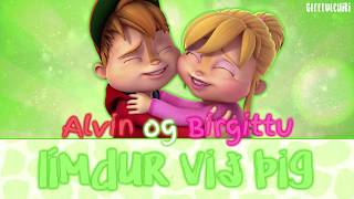 Alvin og Birgittu  Límdur Við Þig  Stuck On You Icelandic with lyrics [upl. by Brittni]