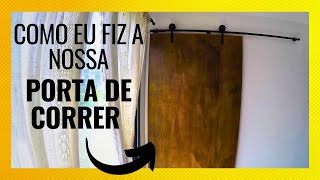 Como Instalar Porta de Correr de Madeira em Drywall  casa container Ep27 [upl. by Bucella822]