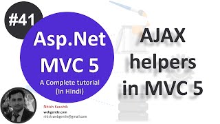 41 Ajax helpers in MVC  mvc tutorial for beginners in net c [upl. by Nations97]