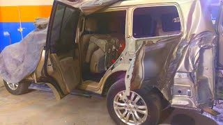 PAJERO INJAPAN 2016ACCEDENT FULL REPAIRING PROCESS [upl. by Khalin]