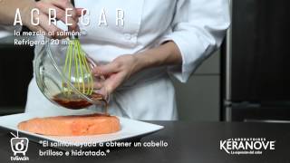 Receta de Salmón con Soya y Miel de Maple  Keranove® [upl. by Chickie925]