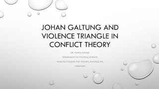 Violence Triangle by JOHAN GALTUNG [upl. by Hamlin]