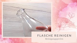 Wasserflasche reinigen schnell und easy Reinigungsperlen Glasflasche Vase schmutzig [upl. by Monagan41]