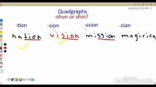 Decoding quadgraph tion sion ssion cian [upl. by Myrtle537]