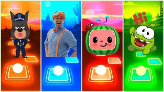 Tiles Hop EDM Rush  Sheriff Labrador 🆚 Cocomelon 🆚 OmNom 🆚 Blippi Cartoon Who Is Best [upl. by Lasiaf116]