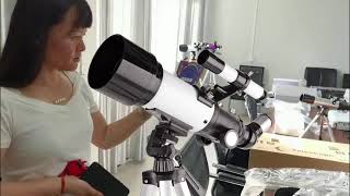 70mm Aperture 300mm Kids Astronomical Telescope For Sky Watching [upl. by Nasya367]