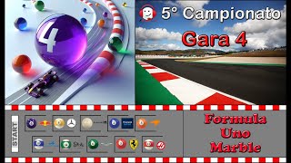 🏁 Gara 4 🏁 Formula Uno Marble 🏁 5° Campionato ✌ [upl. by Enajharas]