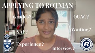 HOW I GOT INTO ROTMAN COMMERCE 2022  APPLICATION PROCESS [upl. by Cher]