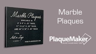 Custom Stone Marble Memorial Plaques  PlaqueMakercom [upl. by Eustashe]