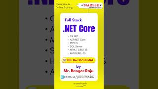 Full Stack DotNet Core  Naresh IT [upl. by Auqeenwahs]